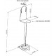 SANITALY Piantana porta dispenser gel realizzata in acciaio inox 304 satinato, base Diam. 350mm H. 1180mm GPR-1