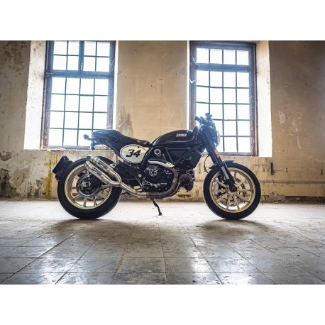 SCARICO GPR DUCATI SCRAMBLER 800 2015/16 COPPIA SCARICHI OMOLOGATI CATALIZZATI CON RACCORDO DEEPTONE INOX